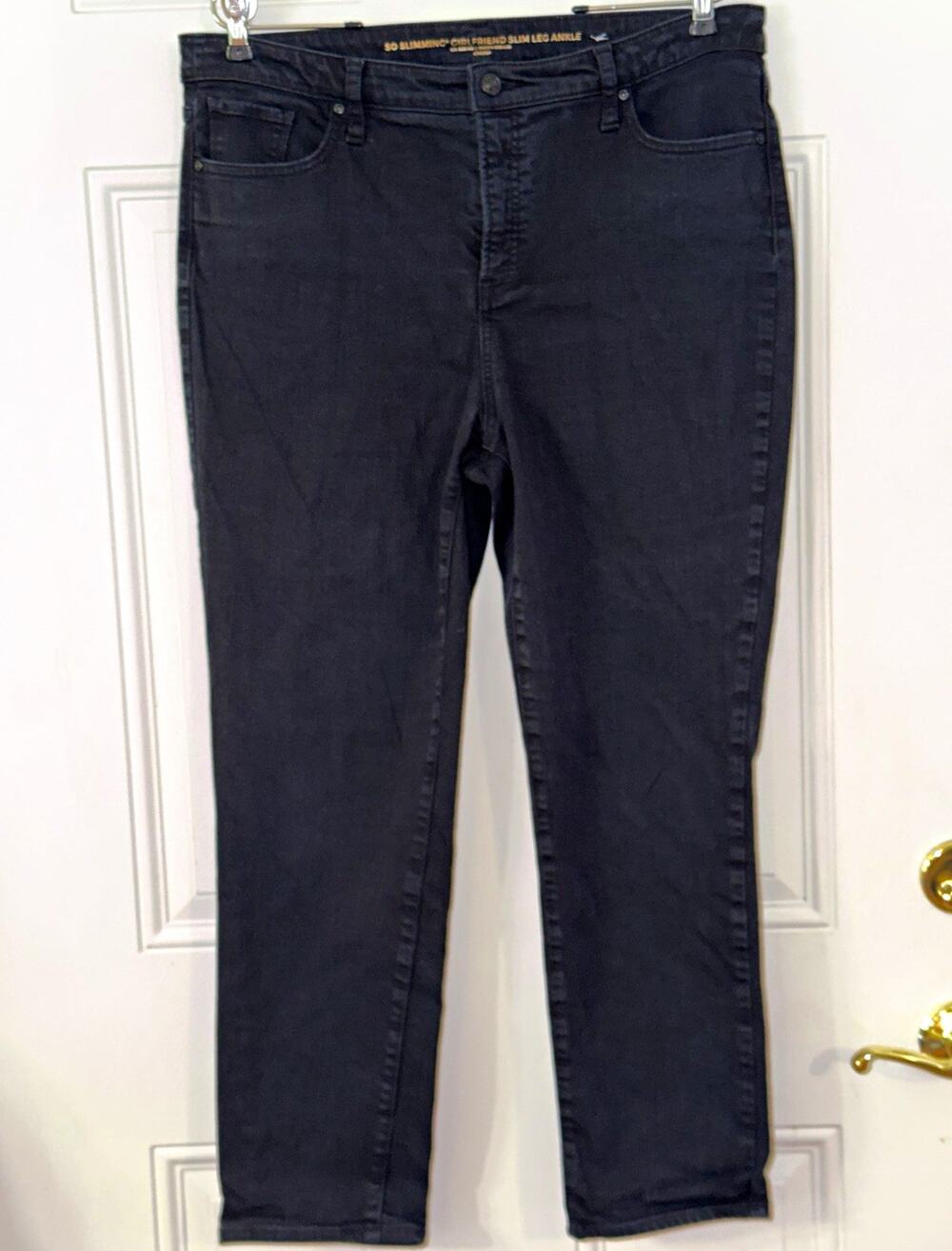 Chicos SO Slimming girlfriend ankle Black Slim Ankle Stretch Jeans 14R 2.5